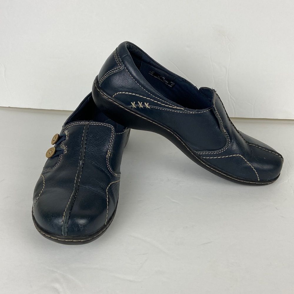 Clarks Blue Slip on Loafers Size 8.5